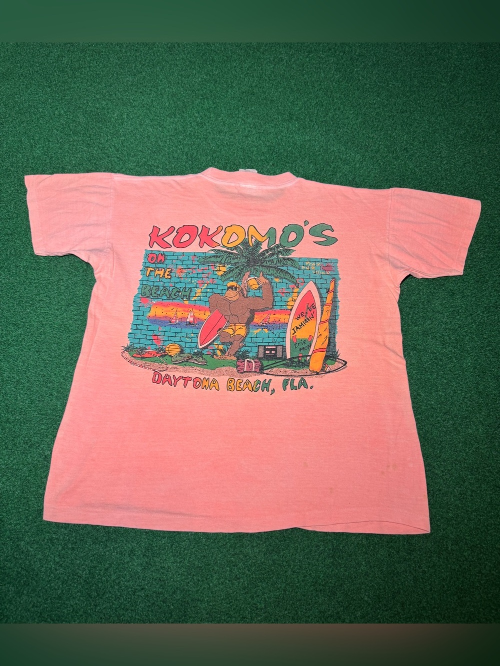 Kokomos On The Beach Vintage T Shirt 80s Daytona Florida Retro M/L 22x25 Surfer